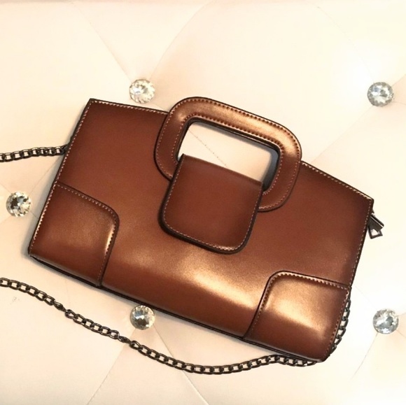 Boutique Handbags - New Vegan Leather Clutch Crossbody Bag purse